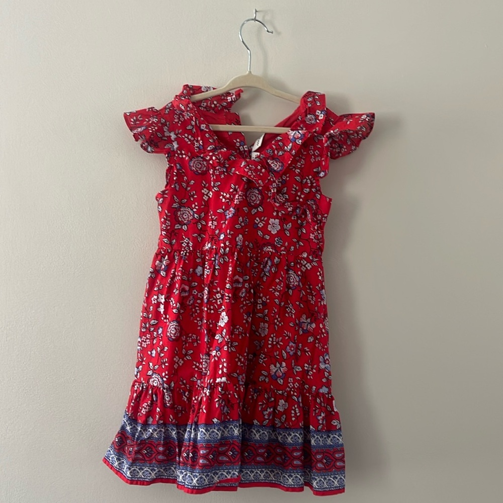 EUC Janie and Jack Floral Cap Sleeve Dress Size 5